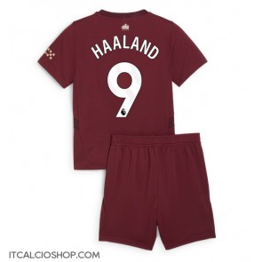 Manchester City Erling Haaland #9 Terza Maglia Bambino 2024-25 Manica Corta (+ Pantaloni corti)